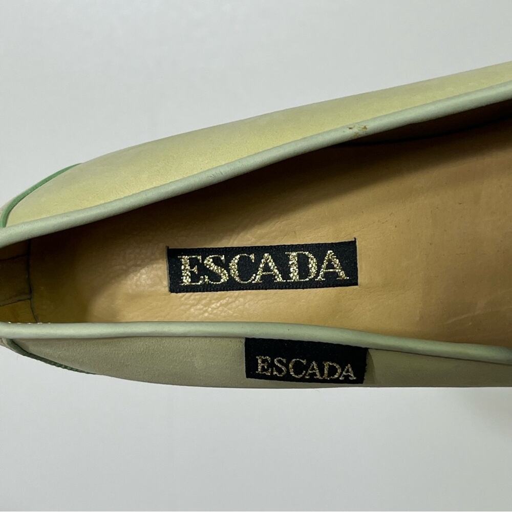 ESCADA Genuine Leather Hand Sewn Moccasin Loafers Size 7.5 - Picture 9 of 11